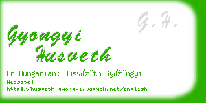 gyongyi husveth business card